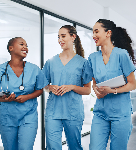 A smiling nurse